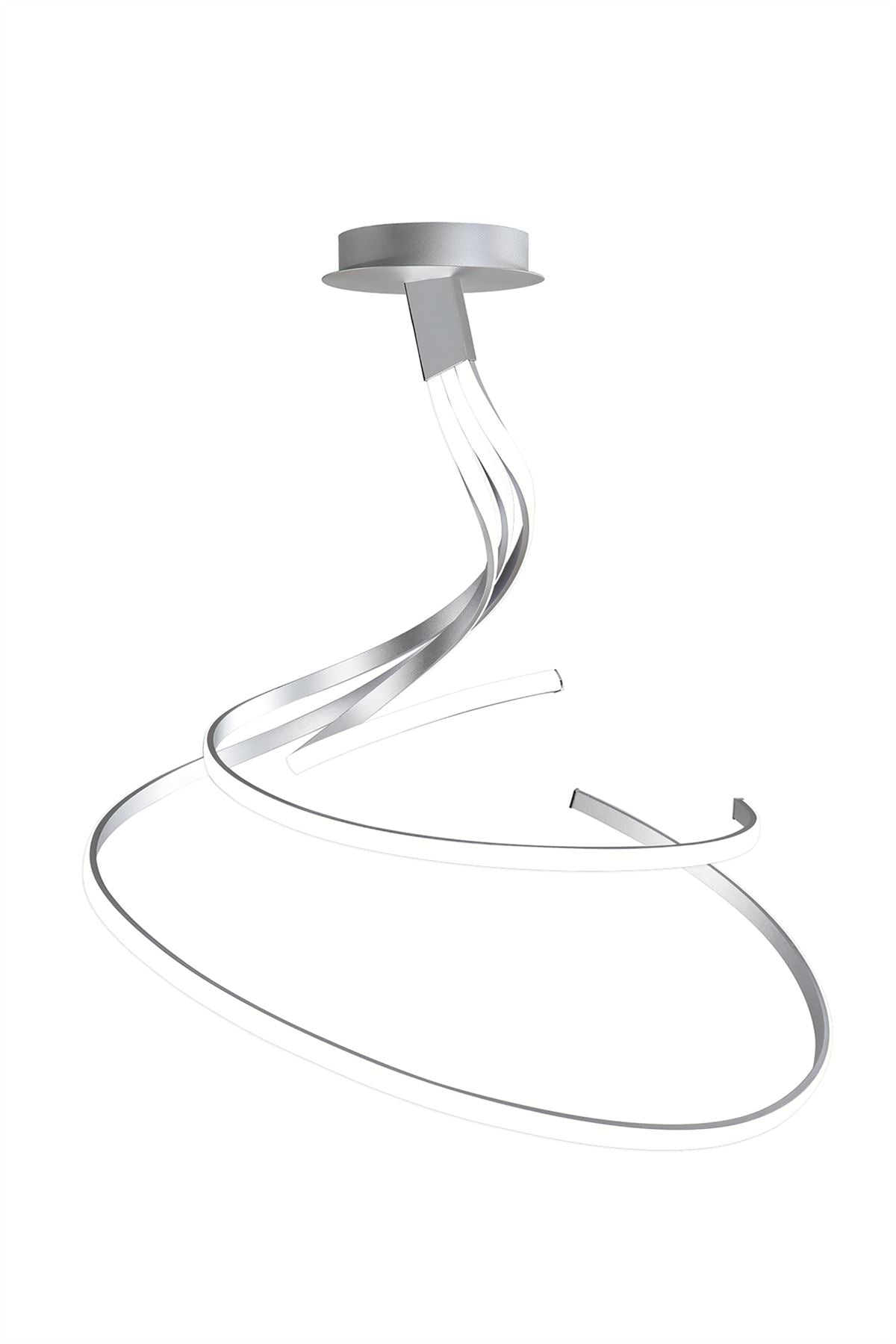 Mantra M5003 Nur XL Semi Ceiling 80W LED 3000K, 6200lm, Silver/Frosted Acrylic/Polished Chrome, 3yrs Warranty - M5003 Ceiling