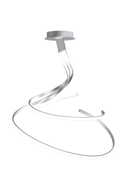 Mantra M5003 Nur XL Semi Ceiling 80W LED 3000K, 6200lm, Silver/Frosted Acrylic/Polished Chrome, 3yrs Warranty - M5003 Ceiling