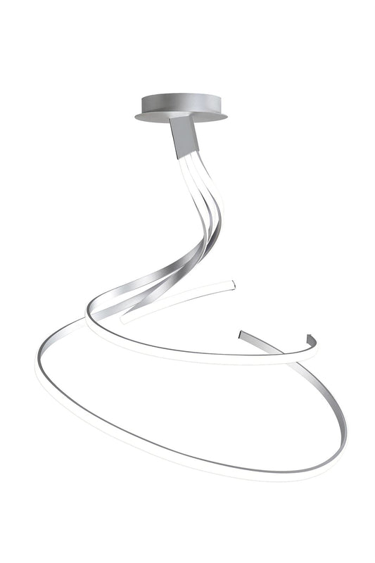 Mantra M5003 Nur XL Semi Ceiling 80W LED 3000K, 6200lm, Silver/Frosted Acrylic/Polished Chrome, 3yrs Warranty - M5003 Ceiling
