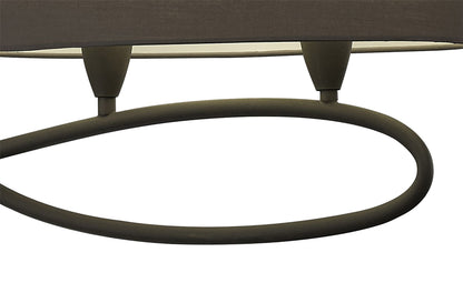 Mantra M3680 Lua Linear Pendant 2 Arm 4 Light E27, Ash Grey with Ash Grey Shades