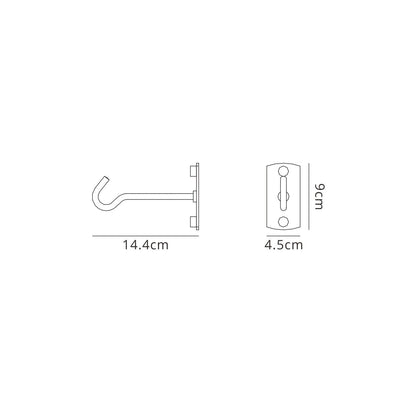 Mantra Fusion Kinke Hook Plate Anthracite, 2yrs Warranty Exterior