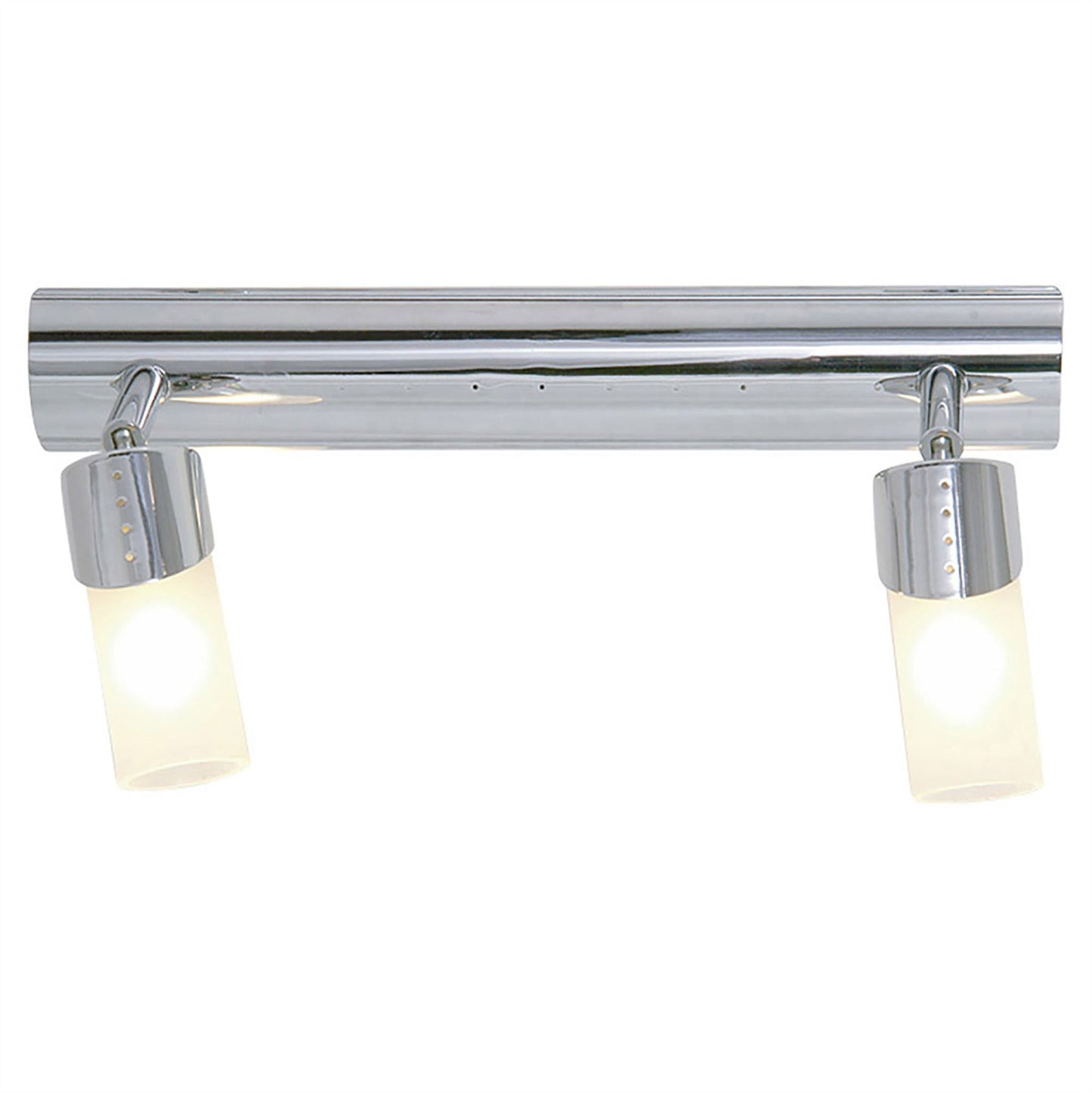 Diyas Kopus  2 Light G9 Polished Chrome, Frosted Glass Ceiling Light Fitting