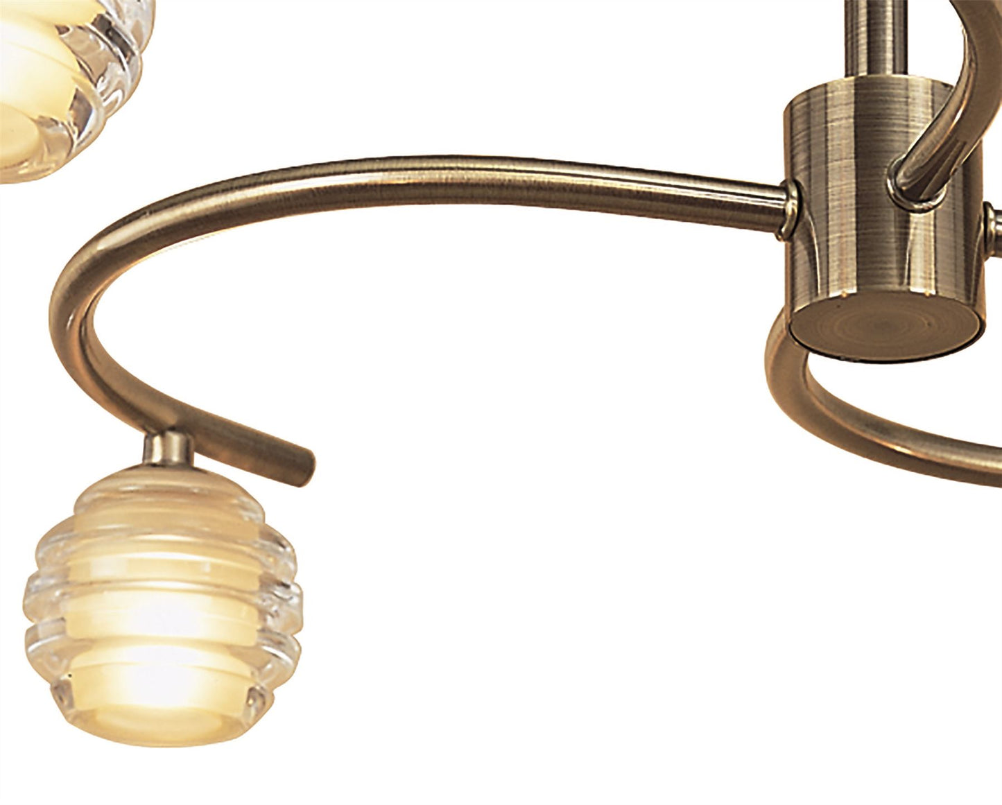 Mantra Sphere 59.3cm Semi Flush 4 Light G9, Antique Brass