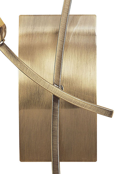 Mantra Pietra Wall Light Switched 2 Light G9, Antique Brass