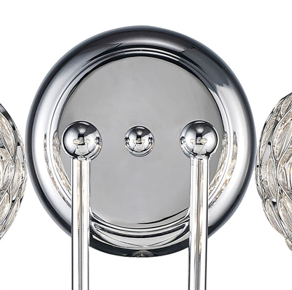 Diyas Chelsie Wall Light 2 Light G9 Polished Chrome/Clear Beaded Glass
