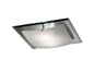 Deco Brooklyn Ceiling Light, 420mm Square, 3 Light E27 Frosted/Smoked Mirror
