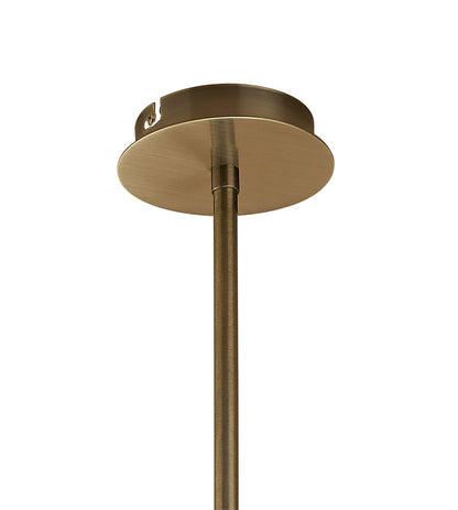 Mantra M1867 Ice Linear Pendant 4 Light G9 ECO Bar, Antique Brass