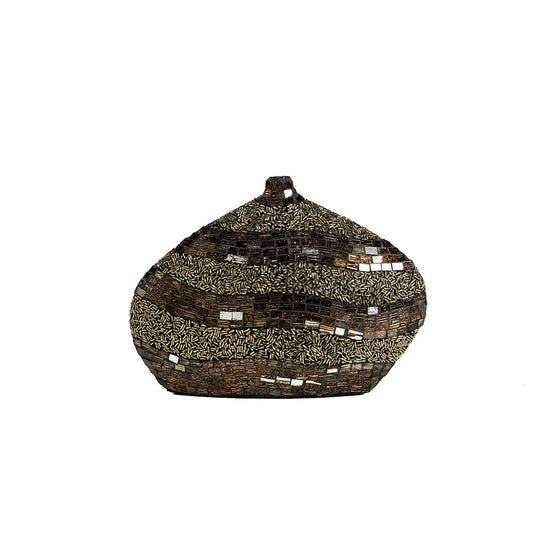 Diyas Home (DH) Ira Mosaic Vase Small Brown/French Gold Mosaic