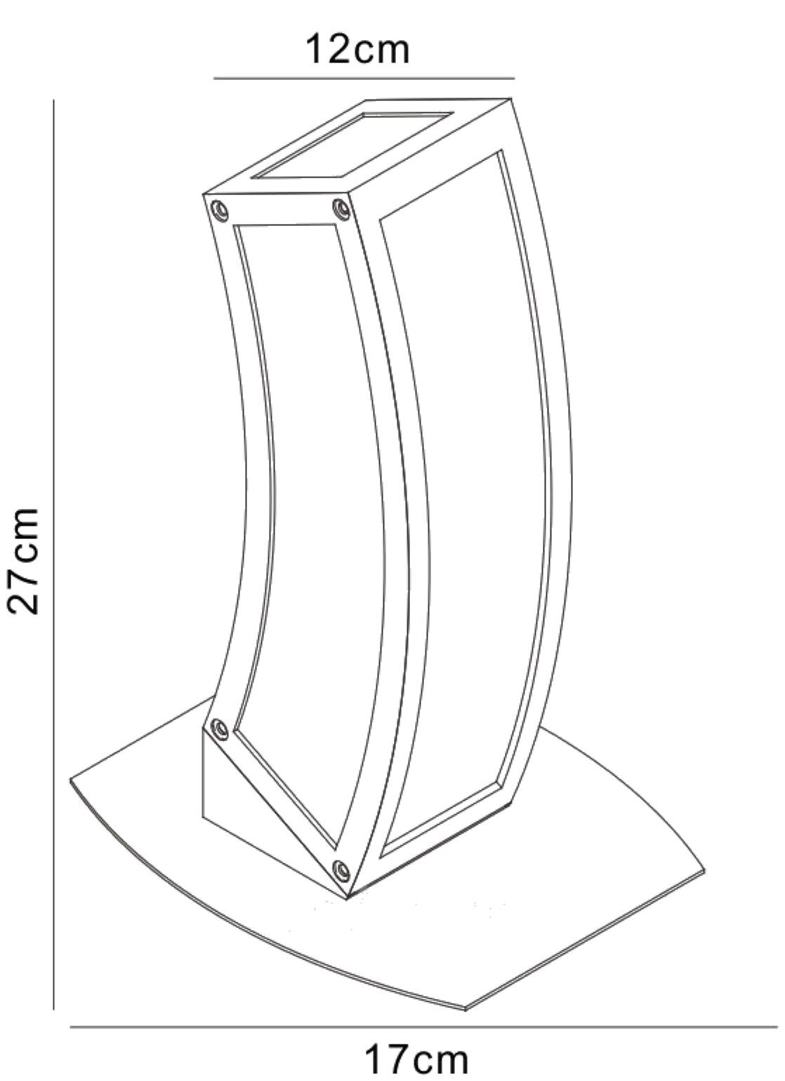 Mantra M0395 Duna E27 Table Lamp 1 Light E27, Polished Chrome/White Acrylic