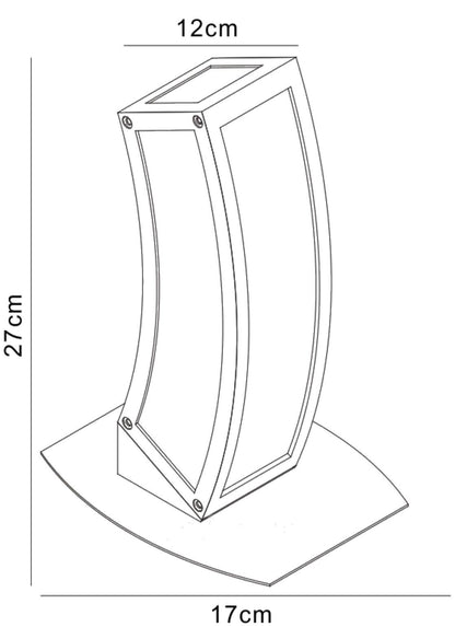 Mantra M0395 Duna E27 Table Lamp 1 Light E27, Polished Chrome/White Acrylic