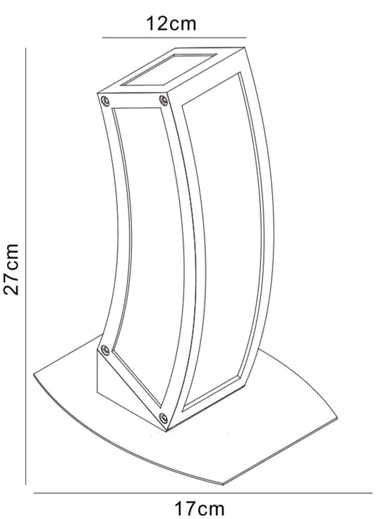 Mantra M0395 Duna E27 Table Lamp 1 Light E27, Polished Chrome/White Acrylic