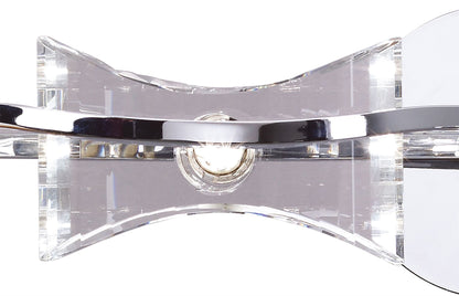 Mantra Kromo Wall Light Switched 2 Light G9, Polished Chrome