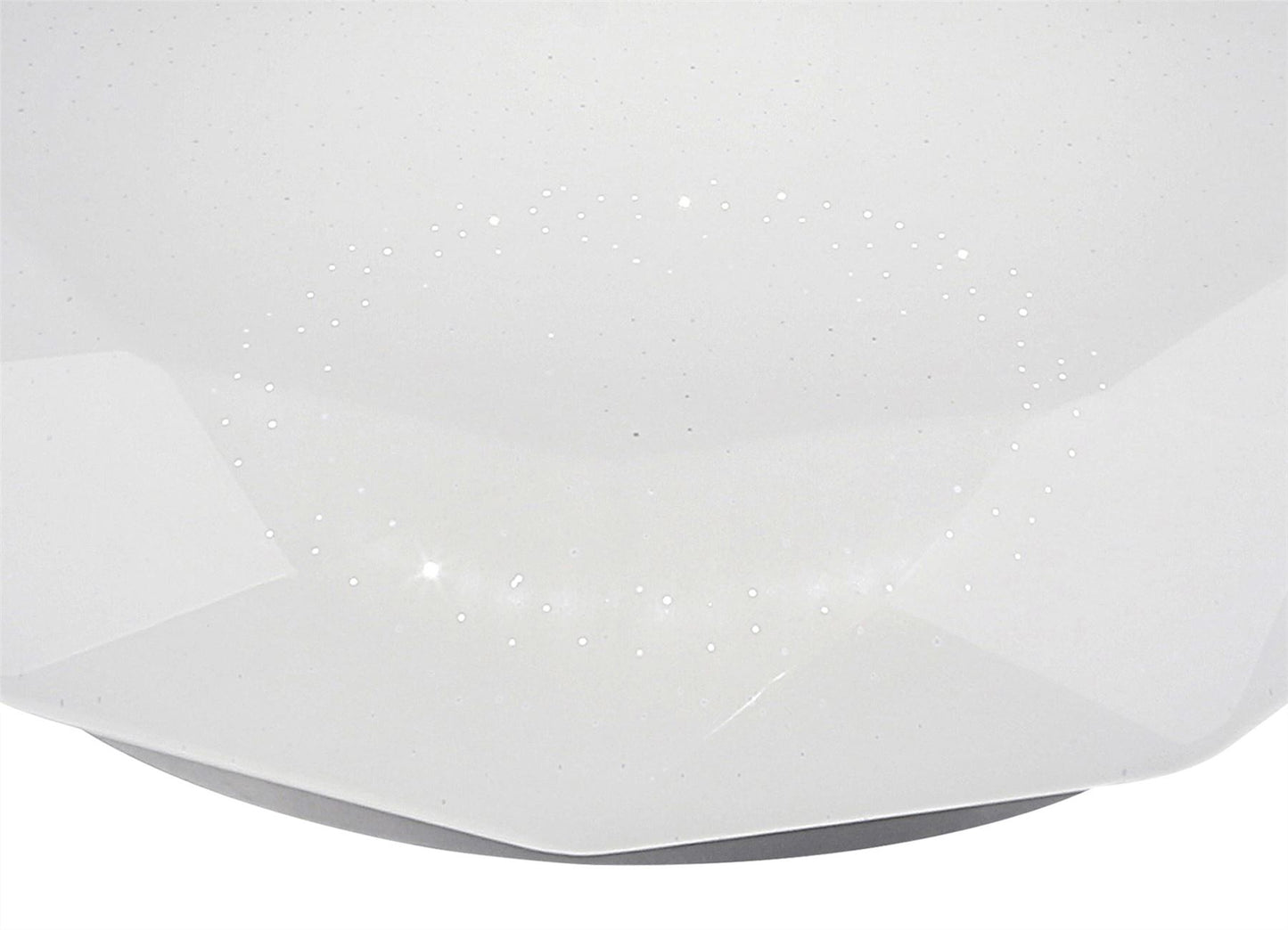 Mantra Fusion Diamante Smart 33cm Ceiling Light, 40W LED, 3000-5000K Tuneable White, 2600lm, Remote Control, APP, Alexa & Google Voice Control, White, 3yrs Warranty