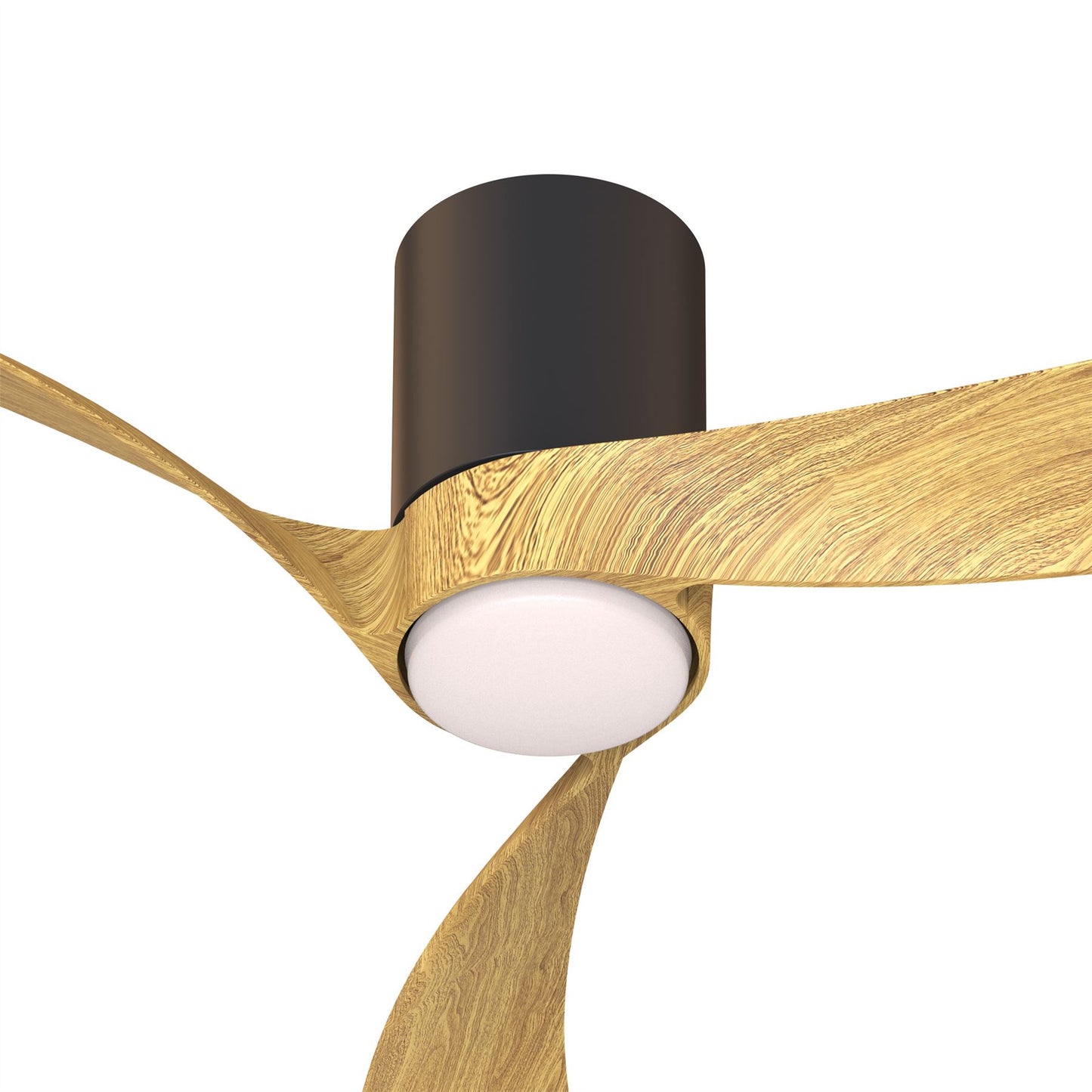 Nemo M 1.2m 24W LED Dimmable Ceiling Light With Built-In 32W DC Fan, 2700-5000K Remote Control, 3200lm, Black/Wood, 5yrs Warranty