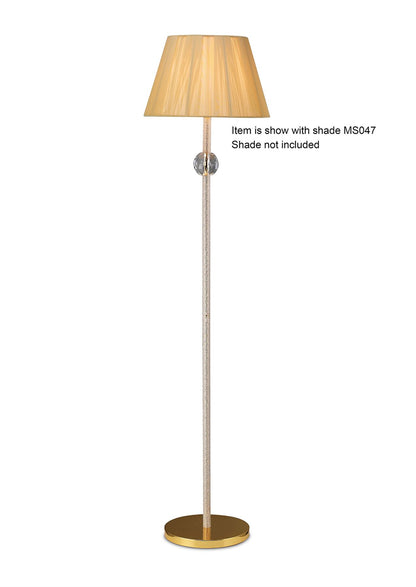 Diyas Elena Floor Lamp WITHOUT SHADE 1 Light E27 Gold/Crystal