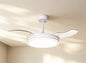 Luna 49cm 36W LED Dimmable Ceiling Light With Built-In 28W DC Fan, 3000-5000K Remote Control, 5710lm, White, 5yrs Warranty