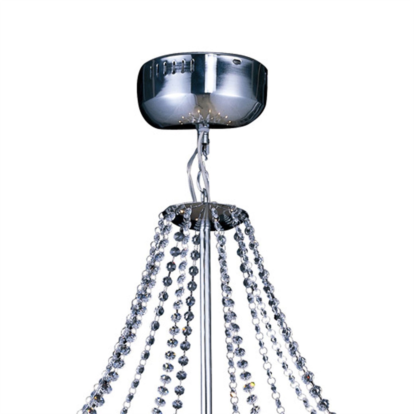 Diyas Zest 63cm  Round 18 Light G4 Polished Chrome/Crystal, NOT LED/CFL Compatible Ceiling Pendant Light Fitting