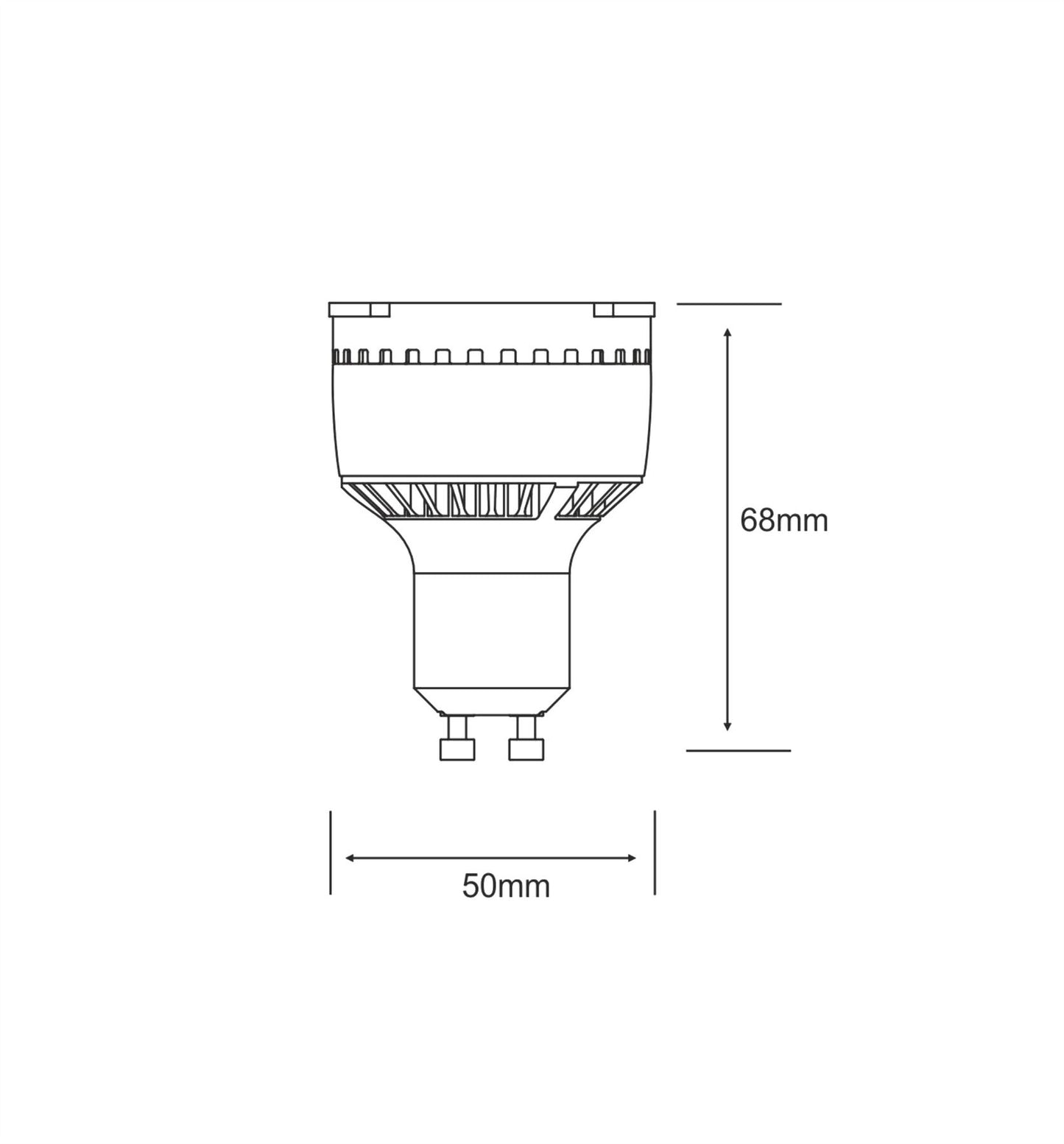 Luxram Skylense LED GU10 6.5W White 6400K 550lm (Chrome) LED