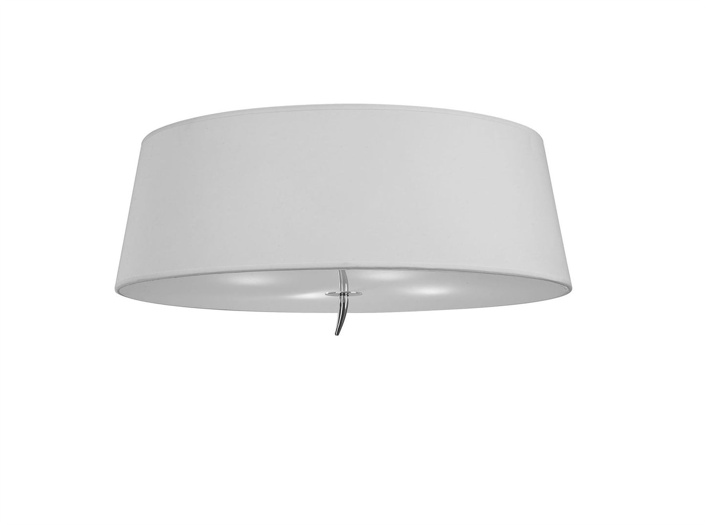Mantra M1909 Ninette Ceiling 4 Light E27, Polished Chrome with Ivory White Shade