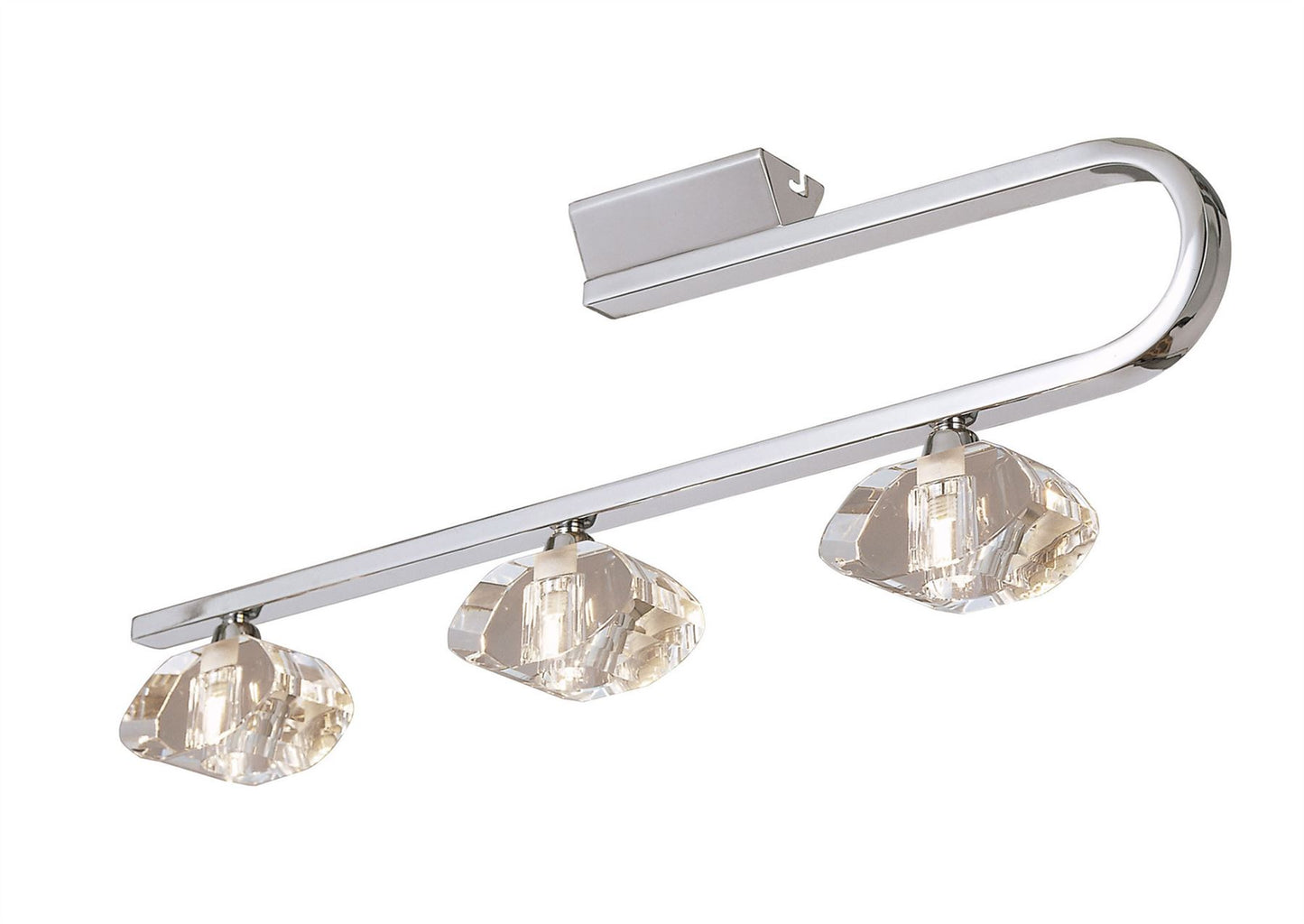 Mantra Alfa Ceiling Linear Bar 3 Light G9, Polished Chrome