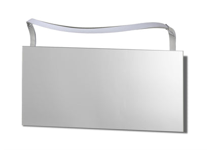 Mantra M5089 Sisley Wall Light 12W LED Big Wave IP44 4000K, 950lm, Silver/Frosted Acrylic/Polished Chrome, 3yrs Warranty