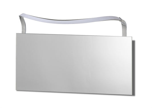 Mantra M5089 Sisley Wall Light 12W LED Big Wave IP44 4000K, 950lm, Silver/Frosted Acrylic/Polished Chrome, 3yrs Warranty