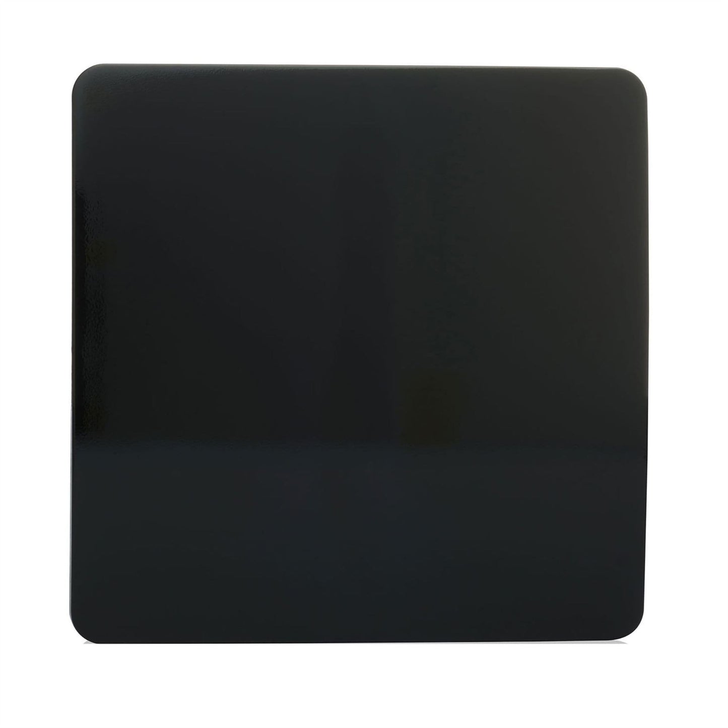 Trendi Artistic Modern Glossy Tactile Single Blanking Plate Black ART-BLKBL