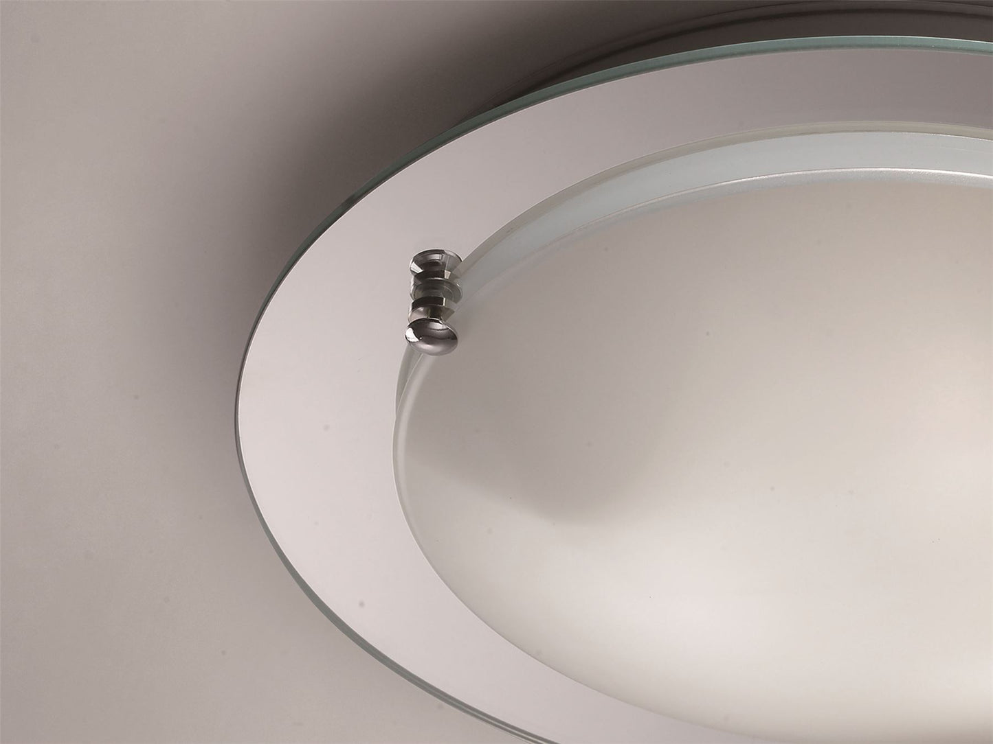 Deco Brooklyn Ceiling Light, 450mm Round, 3 Light E27 Polished Chrome