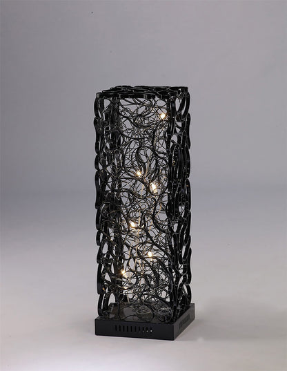 Diyas Home Essen Aluminium (DH) Essen Table Lamp 6 Light G4 Black/Silver, NOT LED/CFL Compatible