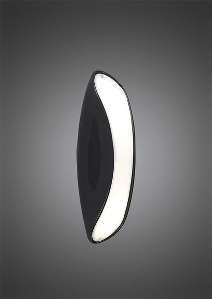 Mantra Pasion Wall Light 2 Light E27, Gloss Black/White Acrylic/Polished Chrome, CFL Lamps INCLUDED