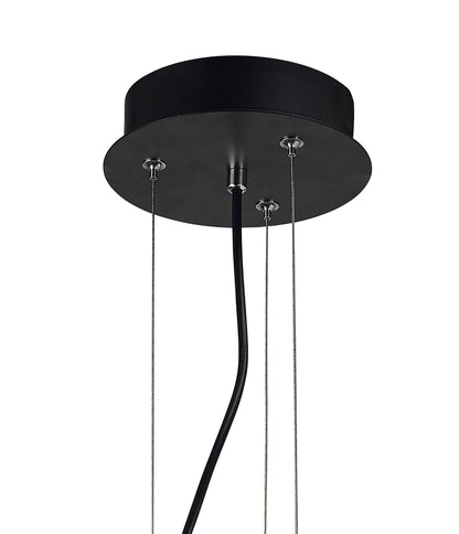 Mantra M4841 Argenta Pendant Small 18W LED 3000K, 1800lm, Matt Black/Silver/White Acrylic, 3yrs Warranty