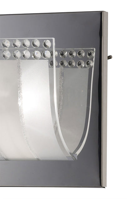 Diyas Charis Wall Light Switched 2 Light G9 Polished Chrome/Glass/Crystal
