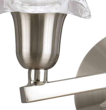 Mantra Alaska GU10 Wall Light Switched 2 Light L1/SGU10, Satin Nickel, CFL Lamps INCLUDED