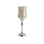 Diyas Home (DH) Trina Mosaic Candle Holder Medium Polished Chrome Mosaic