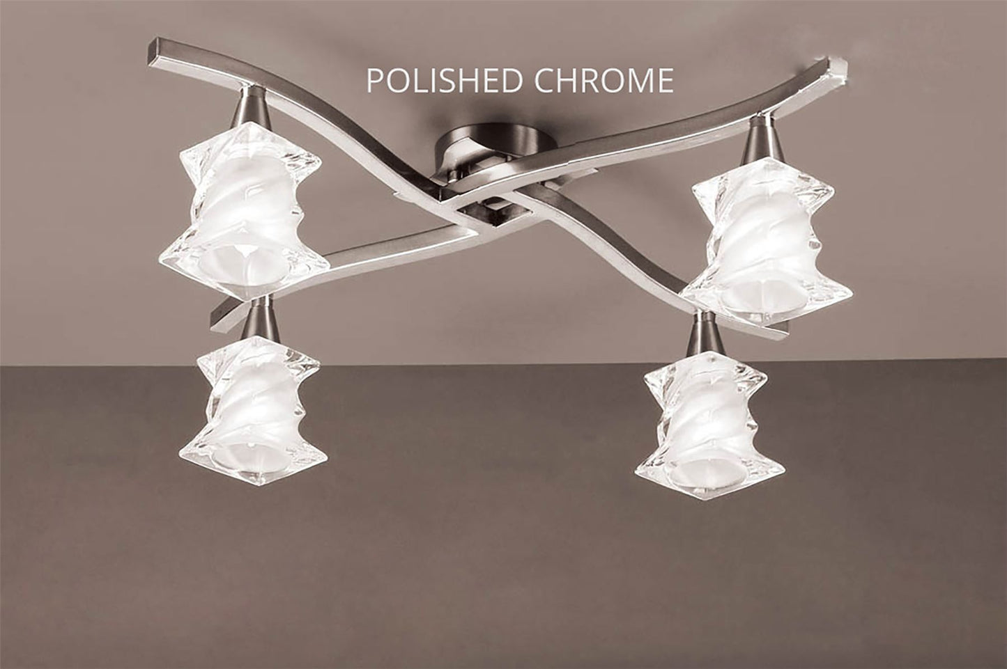 Mantra Salomon 50cm Ceiling 4 Light G9, Polished Chrome