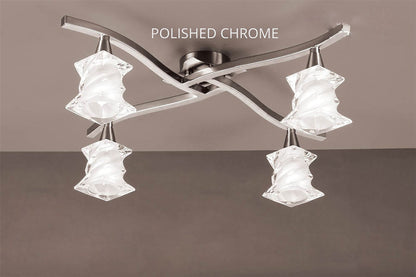 Mantra Salomon 50cm Ceiling 4 Light G9, Polished Chrome