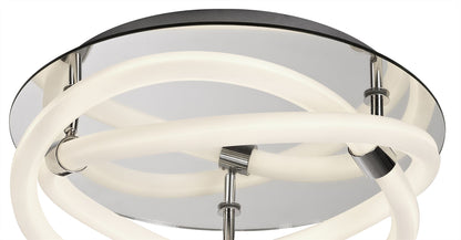 Mantra Infinity II 43cm Ceiling Light, 30W LED, 3000K, 2250lm, IP20, Chrome/White Acrylic/Clear Mirror, 3yrs Warranty