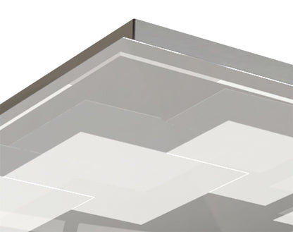 Mantra Fusion Jersey Ceiling 20W LED Square 3000K, 1800lm, Polished Chrome/Opal White Glass, 3yrs Warranty Ceiling