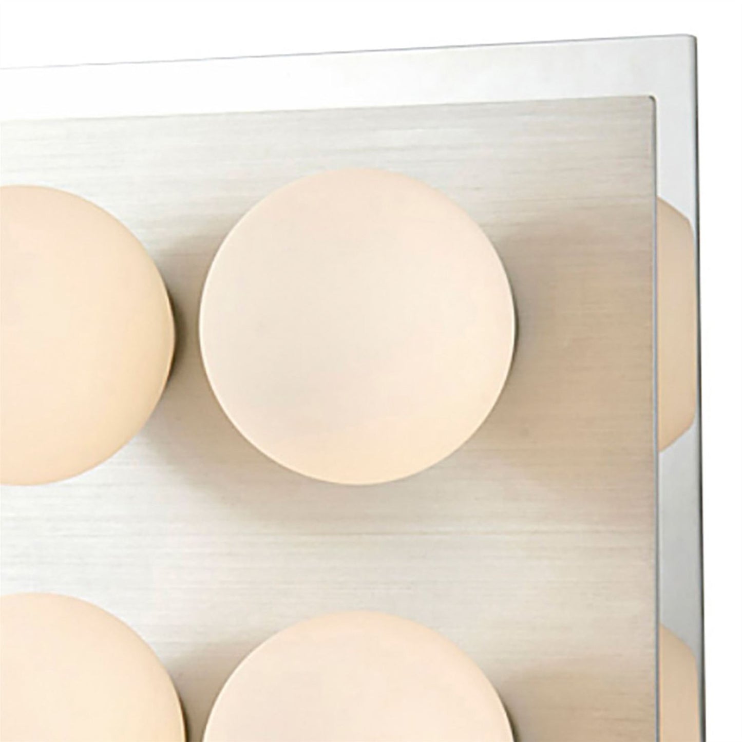 Diyas IP44 Globe Flush  Light G9 4 Light G9 In Polished Chrome & Aluminium/Opal Glass Ceiling Light Fitting