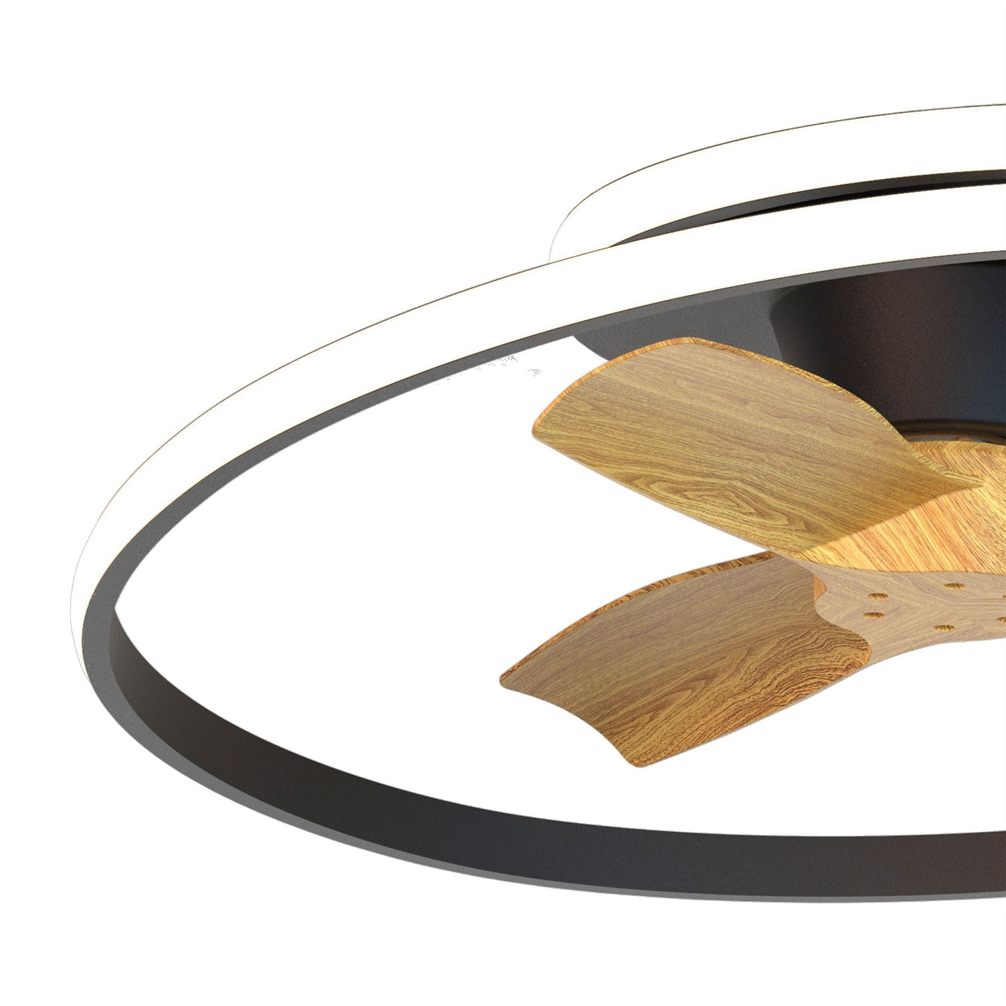 Ocean 78cm 60W LED Dimmable Ceiling Light With Built-In 35W DC Reversible Fan, Black, 4200lm, 5yrs Warranty