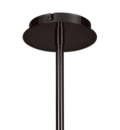 Mantra Amel 61cm Telescopic Convertible To Semi Flush 6 Light L1/SGU10, Black Chrome, CFL Lamps INCLUDED