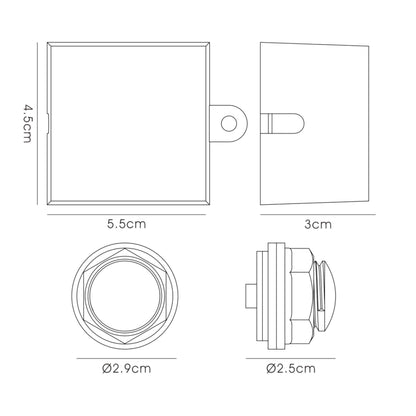 Deco Espial Remote Fixing 20mm Miniature Photocell IP65 20-70 Lux 5A Black - D0061 Ancillary