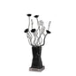Diyas Home Jasmine Aluminium (DH) Jasmine Crystal Table Lamp 4 Light G4 Aluminium/Black, NOT LED/CFL Compatible