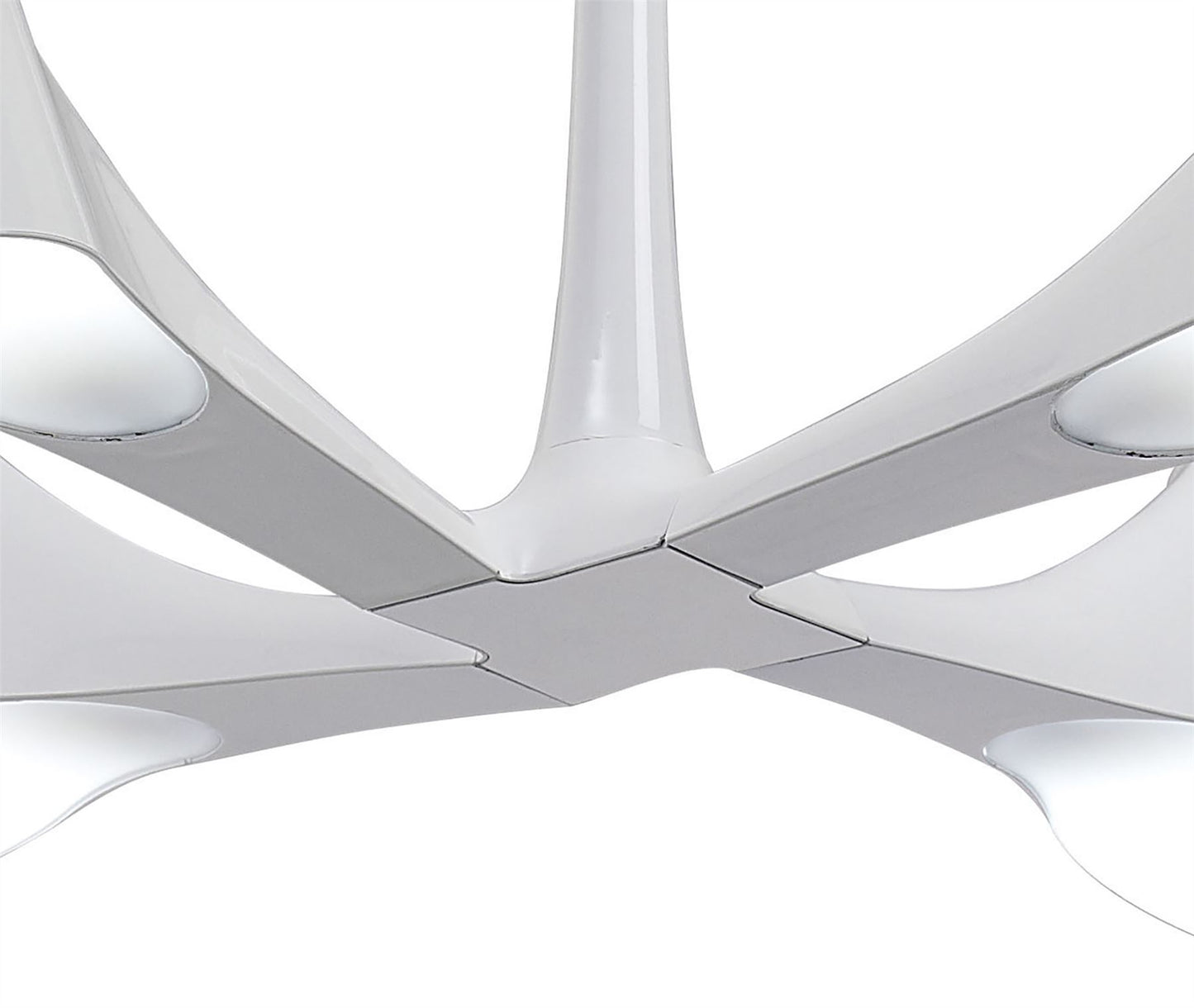 Mantra Ora 72cm Telescopic Convertible To Semi Flush 4 Light E27, Gloss White/White Acrylic/Polished Chrome, CFL Lamps INCLUDED