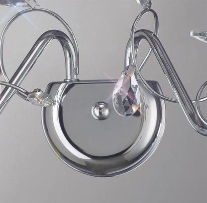 Diyas Willow Wall Light WITHOUT SHADE 2 Light E14 Polished Chrome/Crystal