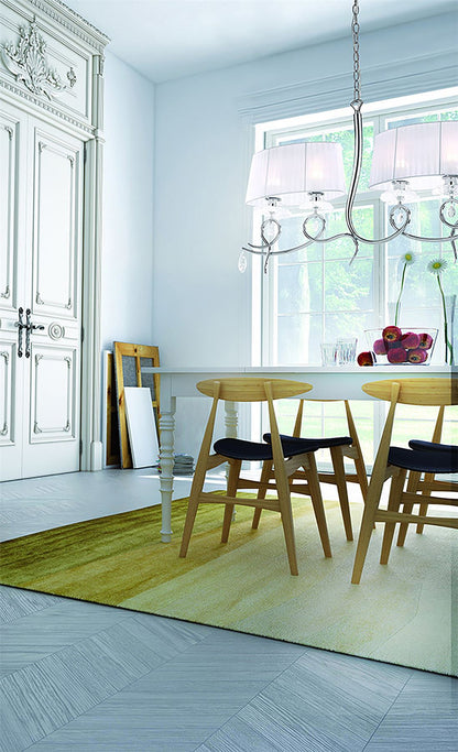 Mantra M5272 Louise Linear Pendant 2 Arm 4 Light E27 with White Oval Shades Polished Chrome/Clear Crystal