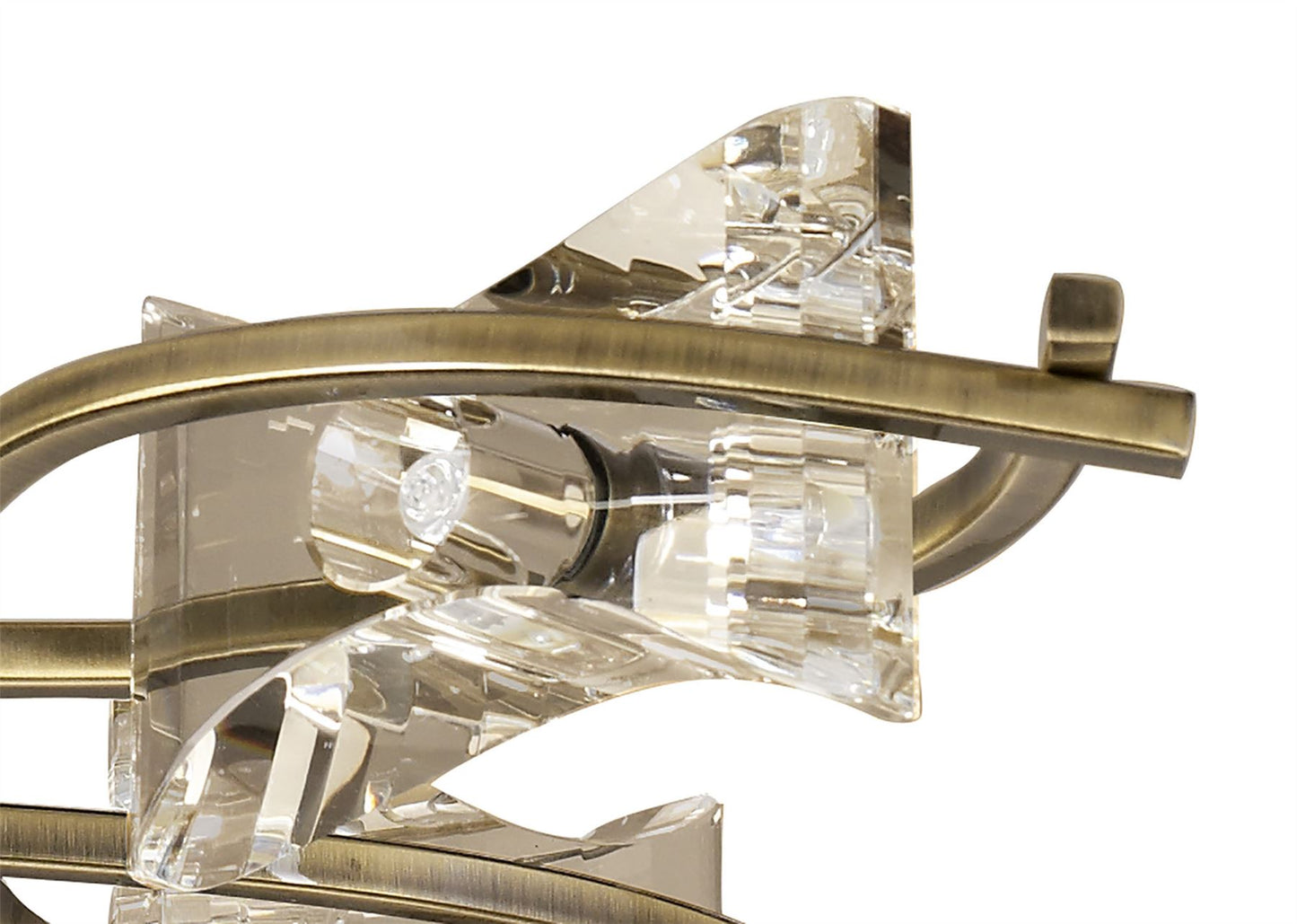 Mantra Kromo Telescopic Convertible To Semi Flush 4 Light G9, Antique Brass
