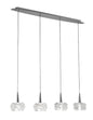 Mantra M3950 Artic Linear Pendant 4 Light G9 Line, Polished Chrome