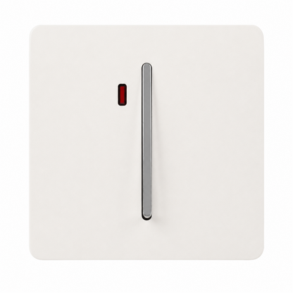 Trendi 45 A Cooker Switch & Neon Insert in Matt White - ART-WHS2MWH