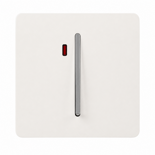 Trendi 45 A Cooker Switch & Neon Insert in Matt White - ART-WHS2MWH